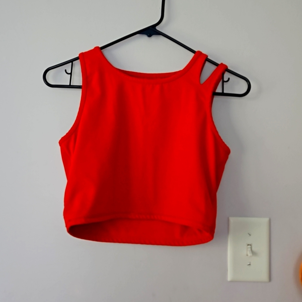 Red crop top